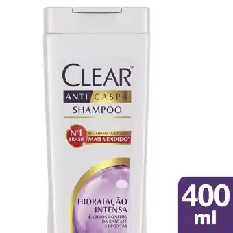 Farmácias Pague Menos Shampoo anticaspa clear women hidratação intensa 400 ml oferta