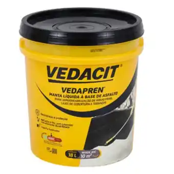 Leroy Merlin Manta líquida vedapren preta 18l vedacit oferta