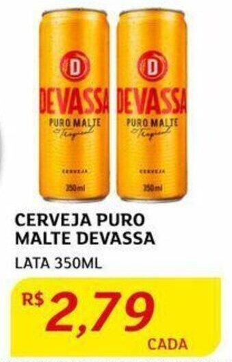 Assaí Atacadista CERVEJA PURO MALTE DEVASSA LATA 350ML oferta