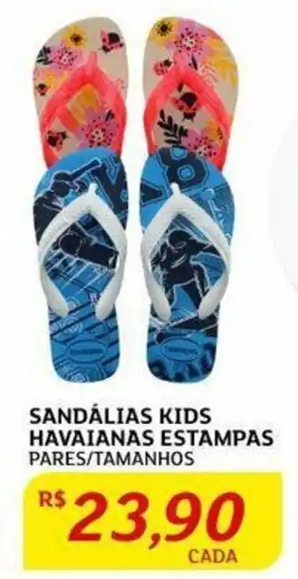 Assaí Atacadista SANDÁLIAS KIDS HAVAIANAS ESTAMPAS PARES/TAMANHOS oferta