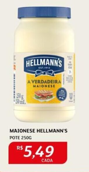 Assaí Atacadista MAIONESE HELLMANN'S POTE 250G oferta