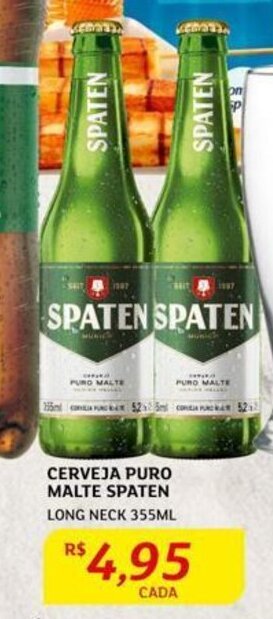 Assaí Atacadista CERVEJA PURO MALTE SPATEN LONG NECK 355ML oferta