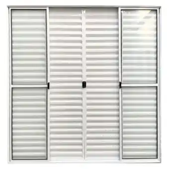 Leroy Merlin Porta balcao 6 folhas aluminio branco c/trinco 2.10x1.50 oferta