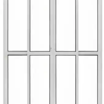 Leroy Merlin Porta balcão 4 folhas l25 - c/fechadura - alumínio branco 2,10 x 1,50m oferta
