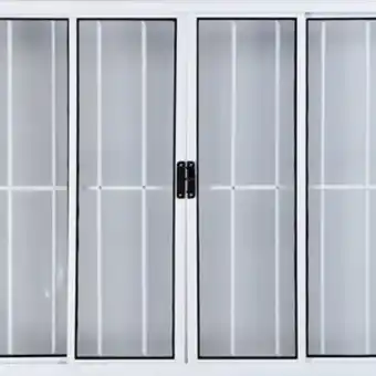 Leroy Merlin Vitro de alumínio 4 folhas 1,20 x 1,50 com grade cor branco linha all modular oferta