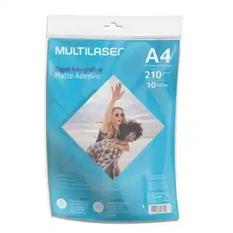 Miranda Papel photo adesivo fosco, 210 g/m2, 10 folhas, pe007, multilaser oferta