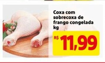 Mercado Extra Coxa com sobrecoxa de frango congelada 1kg oferta