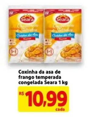 Mercado Extra Coxinha da asa de frango temperada congelada Seara 1kg oferta