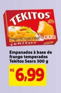 Mercado Extra Empanados a base de frango temperados Tekitos Seara 300g oferta