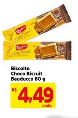 Mercado Extra Biscoito Choco Biscuit Bauducco 80g oferta