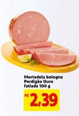 Mercado Extra Mortadela bologna Perdigao Ouro fatiada 100g oferta