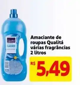 Mercado Extra Amaciante roupas Qialita varias fragrancias 2L oferta