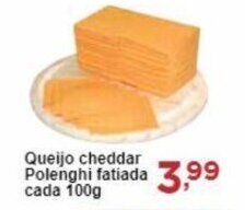 Rossi Supermercado Queijo Cheddar Polenghi fatiada cada 100g oferta