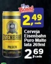 Rossi Supermercado Cerveja Eisenbahn Puro Malte lata 269ml oferta