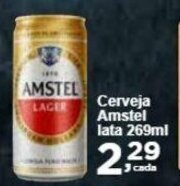 Rossi Supermercado Cerveja Amstel lata 269ml oferta