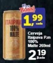 Rossi Supermercado Cerveja Itaipava P.m 100% Malte 269ml oferta