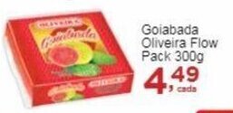 Rossi Supermercado Goiabada Oliveira Flow Pack 300g oferta