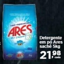 Rossi Supermercado Detergente em pó Ares sachê 5kg oferta