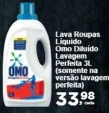 Rossi Supermercado Lava Roupas Liquido Omo Diluido Lavagem Perfeita 3L. (somente na versão lavagem perfeita) oferta