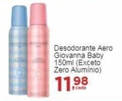 Rossi Supermercado Desodorante Aero Giovanna Baby 150ml (Exceto Zero Alumínio) oferta