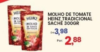 Federzoni Supermercados MOLHO DE TOMATE HEINZ TRADICIONAL SACHÊ 300GR oferta