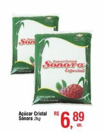 Fort Atacadista Açúcar Cristal Sonora 2kg oferta