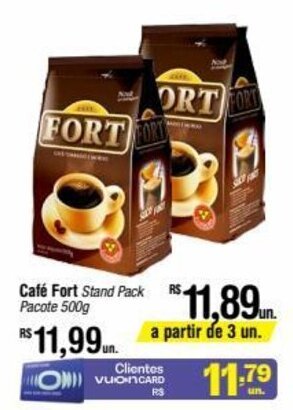 Fort Atacadista Café Fort Stand Pack Pacote 500g oferta