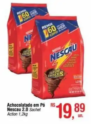 Achocolatado em Pó Nescau 2.0 Sachet Action 1,2kg