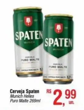 Fort Atacadista Cerveja SpatenPURO MALTE Munich Helles Puro Malte 269ml oferta