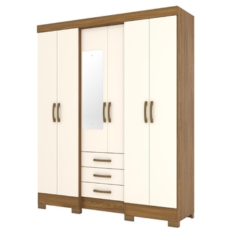 Benoit Roupeiro henn b23 6 portas e 3 gavetas com espelho 201x163x47cm oferta
