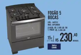 Zema FOGÃO 5 BOCAS oferta