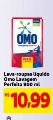 Mercado Extra Lava Roupas Liquido Omo Lavagem Perfeita 900ml oferta