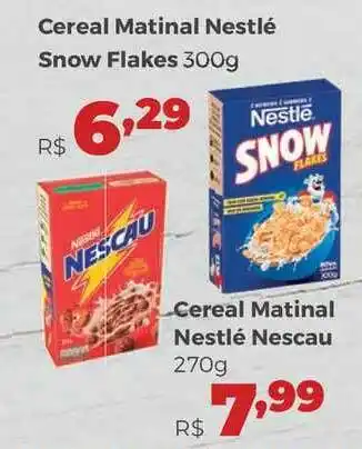 Villarreal Supermercados Cereal Matinal Nestlé Snow Flakes Cereal Matinal Nestlé Nescau 300g oferta