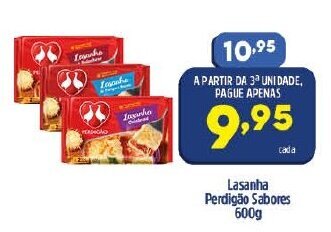 Arena Atacado Lasanha Perdigao Sabores 600g oferta