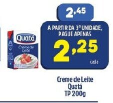 Arena Atacado Creme de Leite Quata TP 200g oferta