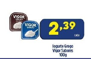 Arena Atacado Iogurte Grego Vigor Sabores 100g oferta