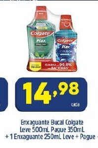 Arena Atacado Enxaguante Bucal Colgate Leve 500ml Pague 350ml + 1 Enxaguante 250ml leve+ pague- oferta