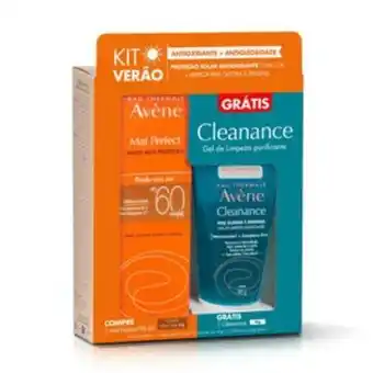 Drogaria Venancio Kit avène protetor solar mat perfect fluido com cor fps 60 40g + gel de limpeza purificante cleanance 40g oferta
