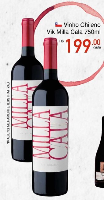 Vinho Chileno Vik Milla Cala 750ml