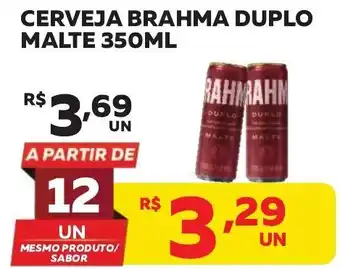 Lider Atacadista CERVEJA BRAHMA DUPLO MALTE 350ML oferta