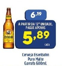 Arena Atacado Cerveja Eisenbahn Puro Malte Garrafa 600ml oferta