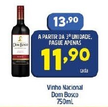 Arena Atacado Vinho Nacional Dom Bosco 750ml oferta