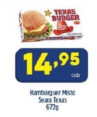 Arena Atacado Hamburguer Misto Seara Texas 672g oferta