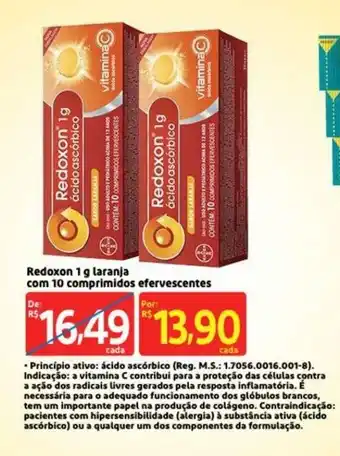 Extra Supermercado Redoxon 1g Laranja com 10 comprimidos efervescentes oferta
