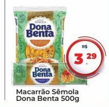 Tonin Superatacado Macarrão sêmola dona benta 500g oferta