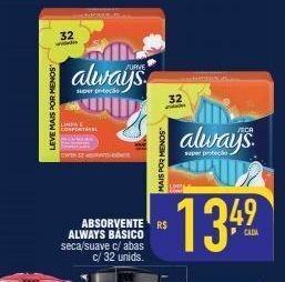 Mercantil Rodrigues Absorvente always 32un oferta