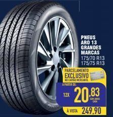 Mercantil Rodrigues Pneus aro 13 grandes marcas oferta