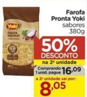 Carrefour Farofa Pronta Yoki sabores 380g oferta