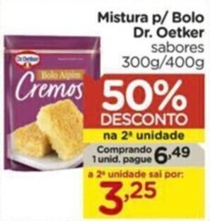 Carrefour Mistura p/ Bolo Dr. Oetker sabores 300g/400g oferta