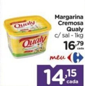 Carrefour Margarina Cremosa Qualy c/ sal-1kg oferta
